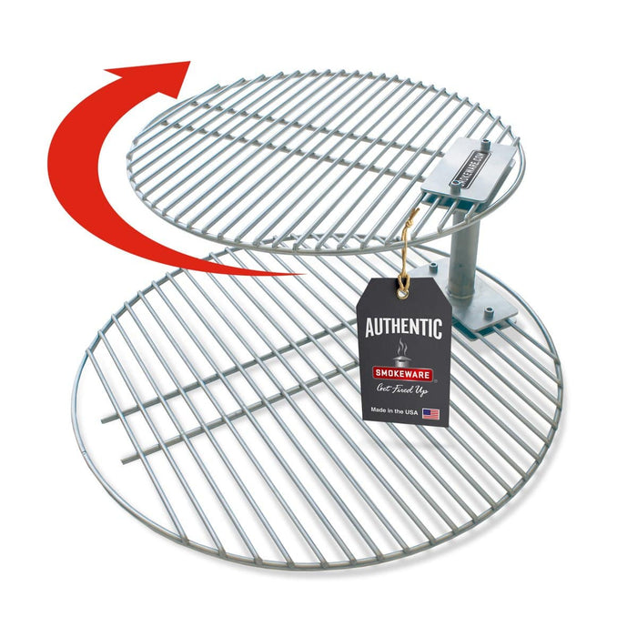 SMOKEWARE Stacker & Grill Grate Combo (Top Grate and Stacker Only) - Compatible with Xtra Large Big Green Eggs, Stainless Steel Grill Accessories - Grill Parts America