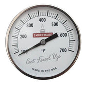 SmokeWare Temperature Gauge – 3-inch Face, 0-700°F Range, White, Replacement Thermometer for Big Green Egg Grills - Grill Parts America