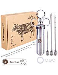 Grill Beast - 304 Stainless Steel Meat Injector Kit with 2-oz Large  Capacity Barrel and 3 Professional Marinade Needles