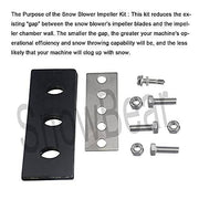 Stainless Snowblower Modifies Impeller Kit - 3/8 inch 3-Blade Universal - Modifies 2-Stage Machine Including Installation Hardware (3) - Grill Parts America