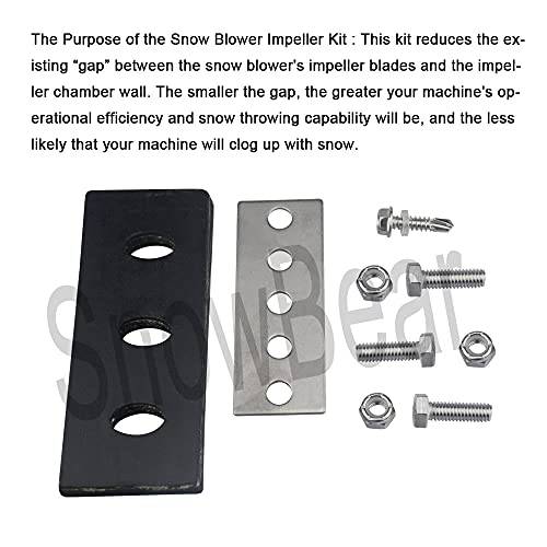 Stainless Snowblower Modifies Impeller Kit - 3/8 inch 3-Blade Universal - Modifies 2-Stage Machine Including Installation Hardware (3) - Grill Parts America