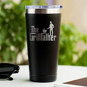 Grill Gifts for Men - BBQ Gifts for Men - The GrillFather 30 oz Black Tumbler w/Lid - Grill Parts America