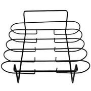 Sorbus Non-Stick Rib Rack - Porcelain Coated Steel Roasting Stand - Holds 4 Rib Racks for Grilling & Barbecuing (Black) - Grill Parts America