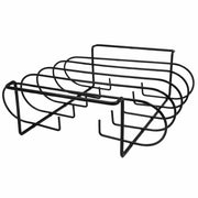 Sorbus Non-Stick Rib Rack - Porcelain Coated Steel Roasting Stand - Holds 4 Rib Racks for Grilling & Barbecuing (Black) - Grill Parts America
