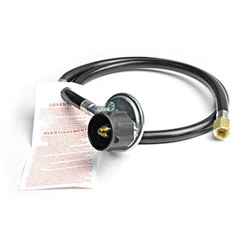 Stanbroil 4 Feet Propane Regulator and Hose Universal Grill Regulator Replacement Parts, QCC1 Hose and Regulator for Most LP Gas Grill, Heater and Fire Pit Table, 3/8" Female Flare Nut - Grill Parts America