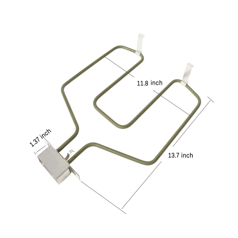 Stanbroil Replacement Part Electric Smoker and Grill Heating Element with Adjustable Thermostat Cord Controller - Grill Parts America
