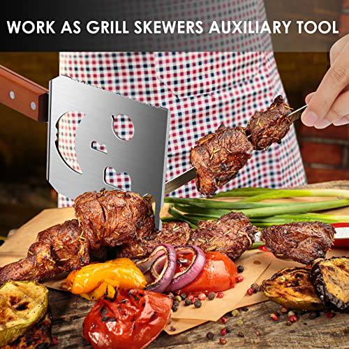 STEVEN-BULL Heavy Duty BBQ Grilling Tool Sets, Extra Thick Stainless Steel Spatula Fork and Tongs, Extra Long Grill Accessories, 18 inch, Best for