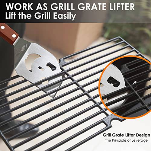 Grill Spatula for Outdoor Grill,5-in-1 BBQ Tools Utensils, 18 Inch Long Grill Accessories, Perfect BBQ Grilling Gifts for Men Unique - Grill Parts America