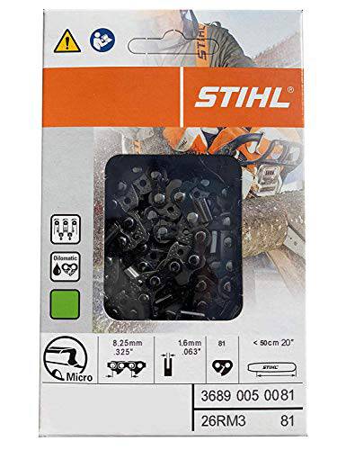 Stihl 26RM3-81 Oilomatic Rapid Micro 3 Saw Chain, 20" - Grill Parts America