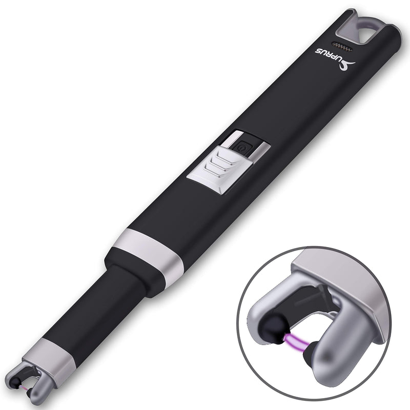 SUPRUS USB Lighter Arc Candle Lighter Coil Lighter Rechargeable Flameless Double Safety Windproof Aluminum Shell - Grill Parts America