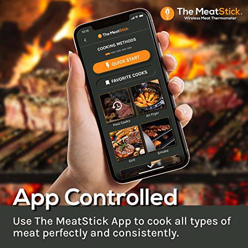 MeatStick WiFi Pro Set | Wireless Meat Thermometer with Bluetooth | Unlimited Range | for BBQ, Kitchen, Smoker, Air Fryer, Deep Frying, Oven, Sous Vide, Grill, Rotisserie - Grill Parts America