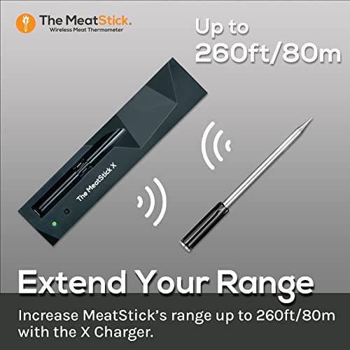 MeatStick X Set | Wireless Meat Thermometer with Bluetooth | 260ft Range | for BBQ, Kitchen, Smoker, Air Fryer, Deep Frying, Oven, Sous Vide, Grill, Rotisserie - Grill Parts America