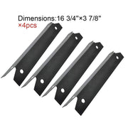 (4-pack) BBQ Gas Grill Heat Plate Porcelain Steel Heat Shield for Brinkmann - Grill Parts America