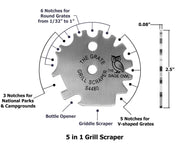 Stainless Steel BBQ Grill Scraper - Safer Than A Wire Brush for Cleaning Your Barbecue Grate - Grill Parts America