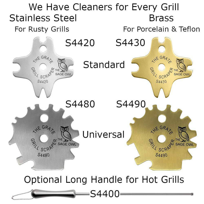 Stainless Steel BBQ Grill Scraper - Safer Than A Wire Brush for Cleaning Your Barbecue Grate - Grill Parts America