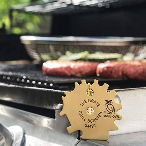 The Sage Owl Safe Brass Barbeque Grill Cleaner - Grill Parts America
