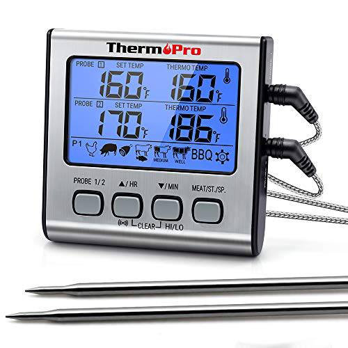  ThermoPro TP03 Digital Meat Thermometer for Cooking Kitchen  Food Candy Instant Read LCD Thermometer with Backlight and Magnet for Oil  Deep Fry BBQ Grill Smoker Thermometer: Home & Kitchen