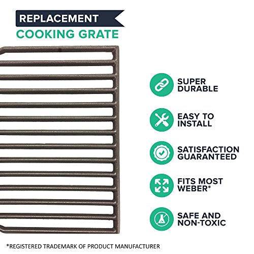 Think Crucial 2 Replacements for Weber Cooking Grate Fits Weber Grills, Compatible with Part # 7522, 15" x 11.3" x 0.5" - Grill Parts America