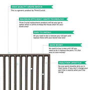 Think Crucial 2 Replacements for Weber Cooking Grate Fits Weber Grills, Compatible with Part # 7522, 15" x 11.3" x 0.5" - Grill Parts America