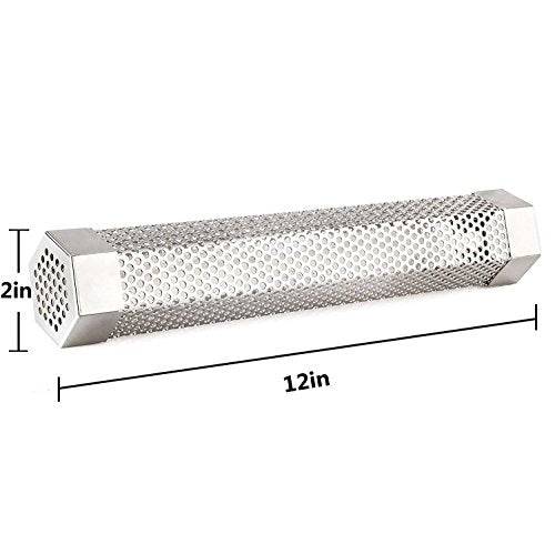 TIZZE Pellet Smoker Tube 12" Perforated BBQ Smoke Generator to Add Smoke Flavor to All Grilled Foods - Grill Parts America
