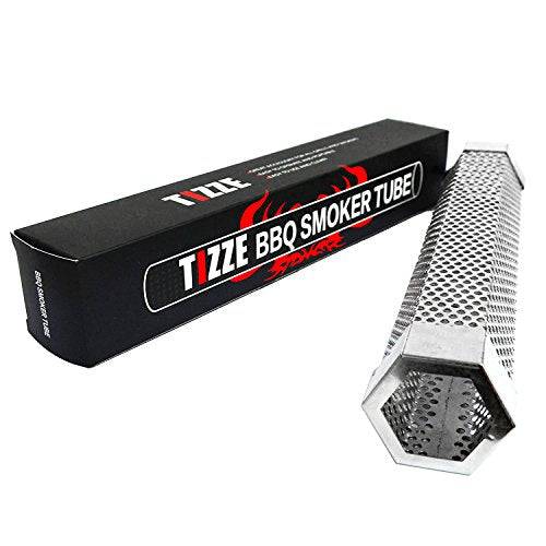 TIZZE Pellet Smoker Tube 12" Perforated BBQ Smoke Generator to Add Smoke Flavor to All Grilled Foods - Grill Parts America