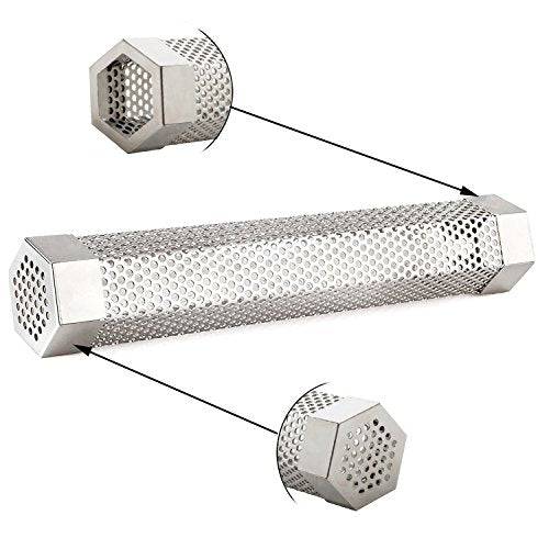 TIZZE Pellet Smoker Tube 12" Perforated BBQ Smoke Generator to Add Smoke Flavor to All Grilled Foods - Grill Parts America