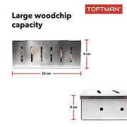 TOFTMAN BBQ Grill Smoker Box, Heavy-Duty Smoker for Wood Chips on Charcoal or Gas Grills, Grade 304 Stainless Steel with Large Vents and Hinged Lid - Grill Parts America