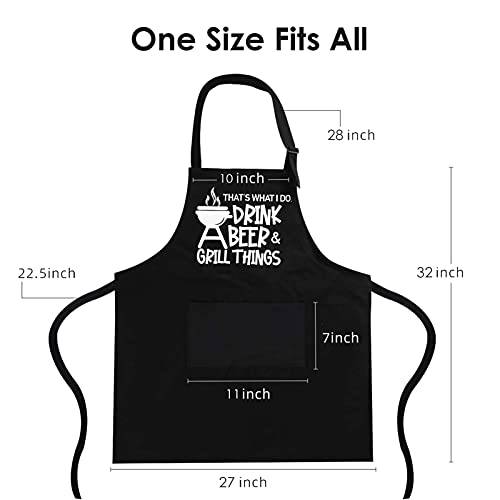 Funny Grill Apron for Men -That's What I Do - BBQ Grill Apron with Pockets - Grill Parts America