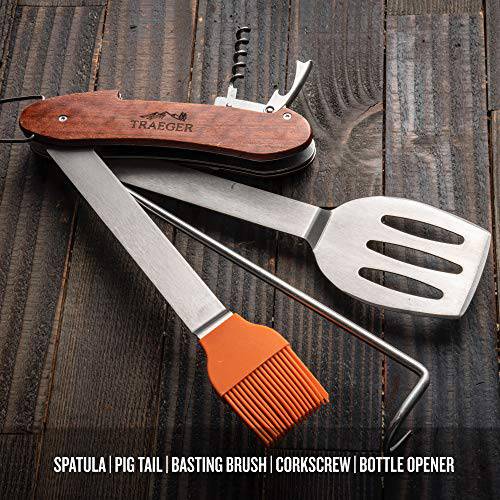 Traeger Grills BAC461 BBQ Multi Grilling Tool, Brown - Grill Parts America