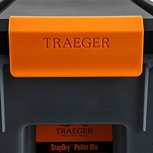 Traeger Pellet Grills BAC637 Stay Dry Pellet Bin, Wood Pellet Storage with Locking Lid, Black - Grill Parts America