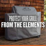 Traeger Pellet Grills BAC513 Ironwood 885 Full Length Grill Cover, Gray - Grill Parts America