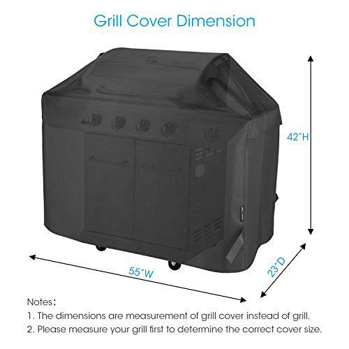 Unicook Heavy Duty Waterproof Barbecue Gas Grill Cover, 55-inch BBQ Cover - Grill Parts America