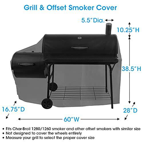 Outdoo Heavy Duty Waterproof Offset Smoker Cover 60 Inch - Grill Parts America