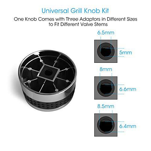 Unicook Grill Control Knob, 4 Pack with Nonslip Grip - Grill Parts America