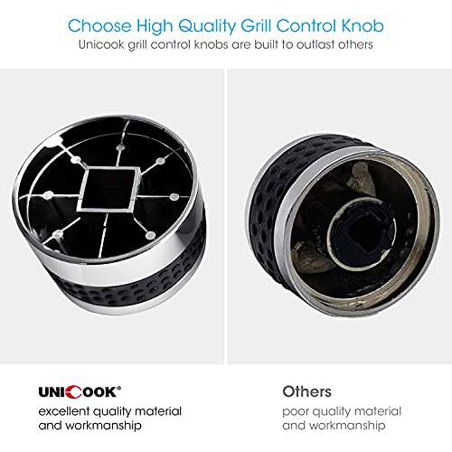 Unicook Grill Control Knob, 4 Pack with Nonslip Grip - Grill Parts America