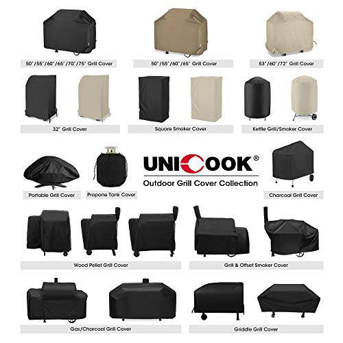 Unicook Heavy Duty Waterproof Barbecue Gas Grill Cover, 65-inch BBQ Cover, Special Fade and UV Resistant Material, Durable and Convenient, Fits Grills of Weber Char-Broil Nexgrill Brinkmann and More - Grill Parts America