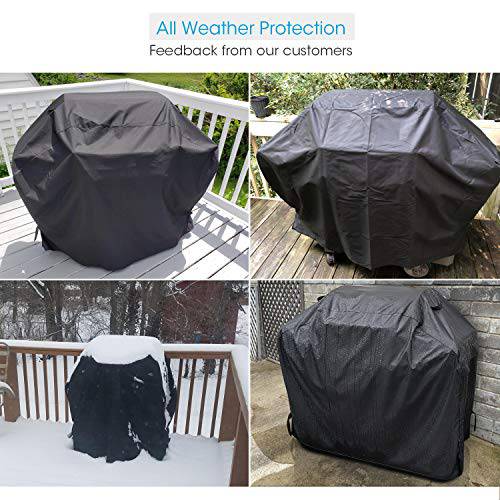 Unicook Heavy Duty Waterproof Barbecue Gas Grill Cover, 65-inch BBQ Cover, Special Fade and UV Resistant Material, Durable and Convenient, Fits Grills of Weber Char-Broil Nexgrill Brinkmann and More - Grill Parts America