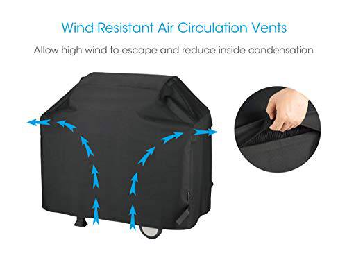 Unicook Heavy Duty Waterproof Barbecue Gas Grill Cover, 65-inch BBQ Cover, Special Fade and UV Resistant Material, Durable and Convenient, Fits Grills of Weber Char-Broil Nexgrill Brinkmann and More - Grill Parts America