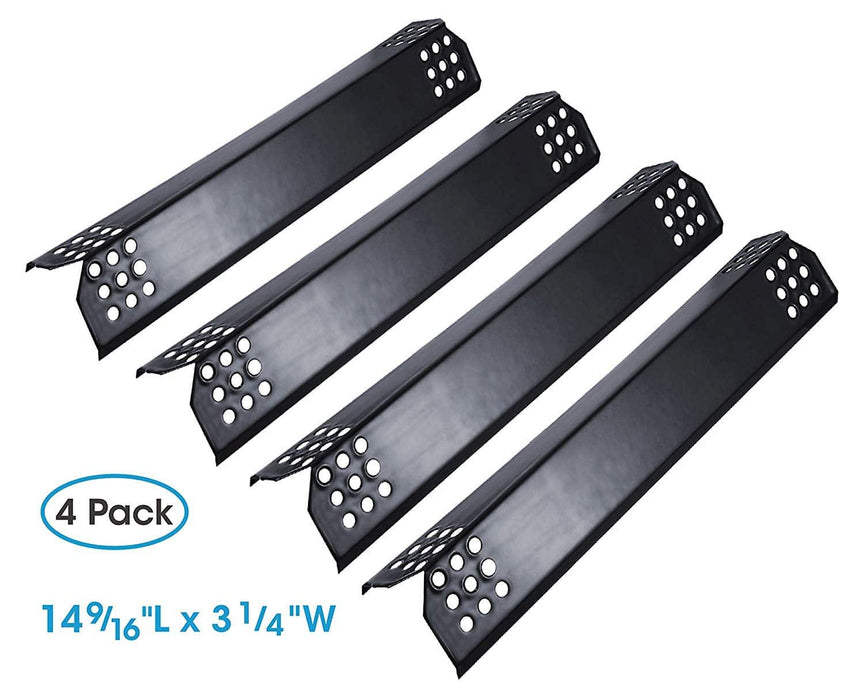Unicook Porcelain Grill Heat Plate 4 Pack, Gas Grill Replacement Parts, 14 9/16" L Heat Shield, Flavorizer Bars, Heat Shield Plate - Grill Parts America