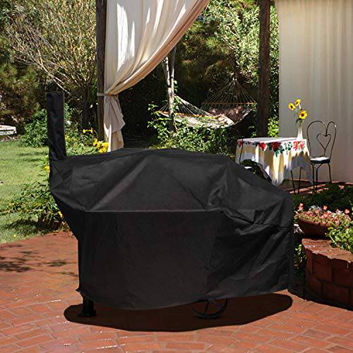 Unicook Charcoal Grill Offset Smoker Cover, Outdoor Heavy Duty Waterproof Smokestack BBQ Grill Cover - Grill Parts America