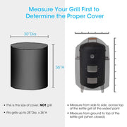 Unicook Heavy Duty Waterproof Dome Smoker Cover, 30" Dia by 36" H - Grill Parts America