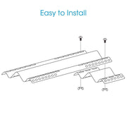Unicook Porcelain Large Grill Heat Plate 4 Pack, 6'' Extra Width, Extends from 15.75" to 18.75" Length - Grill Parts America