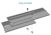 UNICOOK Universal Replacement Heavy Duty Adjustable Porcelain Steel Heat Plate Shield / Flavorizer Bar Extends from 11.75" up to 21" L, 4 Pack - Grill Parts America