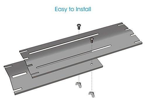 UNICOOK Universal Replacement Heavy Duty Adjustable Porcelain Steel Heat Plate Shield / Flavorizer Bar Extends from 11.75" up to 21" L, 4 Pack - Grill Parts America