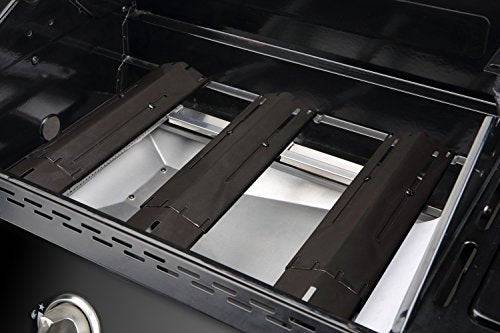 UNICOOK Universal Replacement Heavy Duty Adjustable Porcelain Steel Heat Plate Shield / Flavorizer Bar Extends from 11.75" up to 21" L, 4 Pack - Grill Parts America