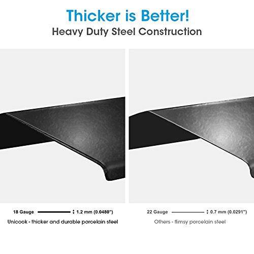 UNICOOK Universal Replacement Heavy Duty Adjustable Porcelain Steel Heat Plate Shield / Flavorizer Bar Extends from 11.75" up to 21" L, 4 Pack - Grill Parts America