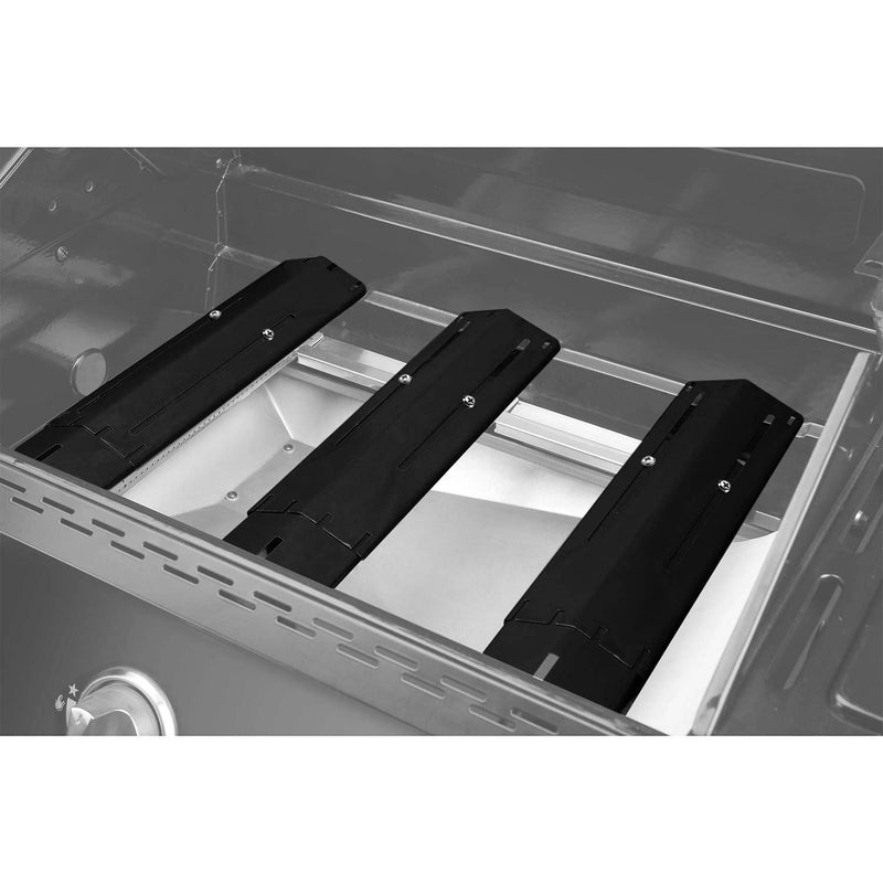 Unicook Universal Replacement Heavy Duty Adjustable Porcelain Steel Heat Plate Shield, Heat Tent, Flavorizer Bar, Burner Cover, Flame Tamer - Grill Parts America