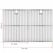 Uniflasy 17 Inches Cooking Grates for Home Depot Nexgrill 720-0830H Gas Grill, Stainless Steel Grill Cooking Grids, 2 Pack - Grill Parts America