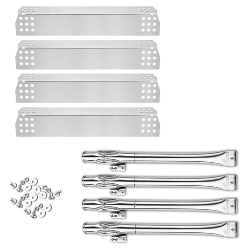 Uniflasy Grill Burner and Heat Plates Shield Replacement Parts Kit Nexgrill 720-0830H, 720-0830D, 4 Pack - Grill Parts America
