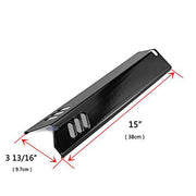 Uniflasy 15 Inch Grill Heat Plate Shield, Burner Cover, Flame Tamer for Dyna-glo Porcelain Steel 5PK - Grill Parts America